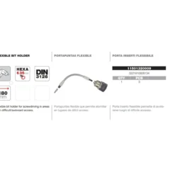 Adaptador puntas 1/4" flexible Tivoly