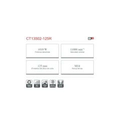 Amoladora el茅ctrica Crown 脴125mm 1010W
