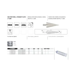 Broca escalonada HSS Tivoly Ø4-20 mm