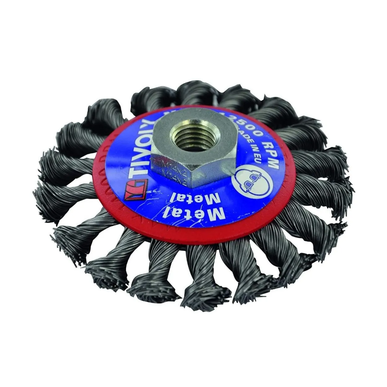 Cepillo cónico 95 mm metal Tivoly para amoladora