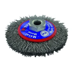 Cepillo cónico 100 mm ondulado Tivoly para amoladora