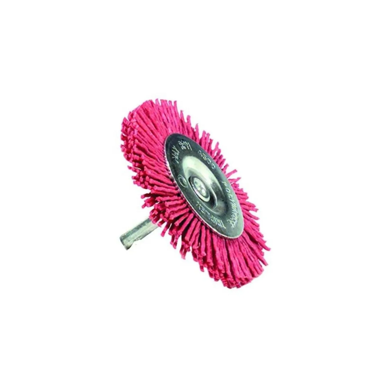 Cepillo nylon rojo circular tivoly para taladro
