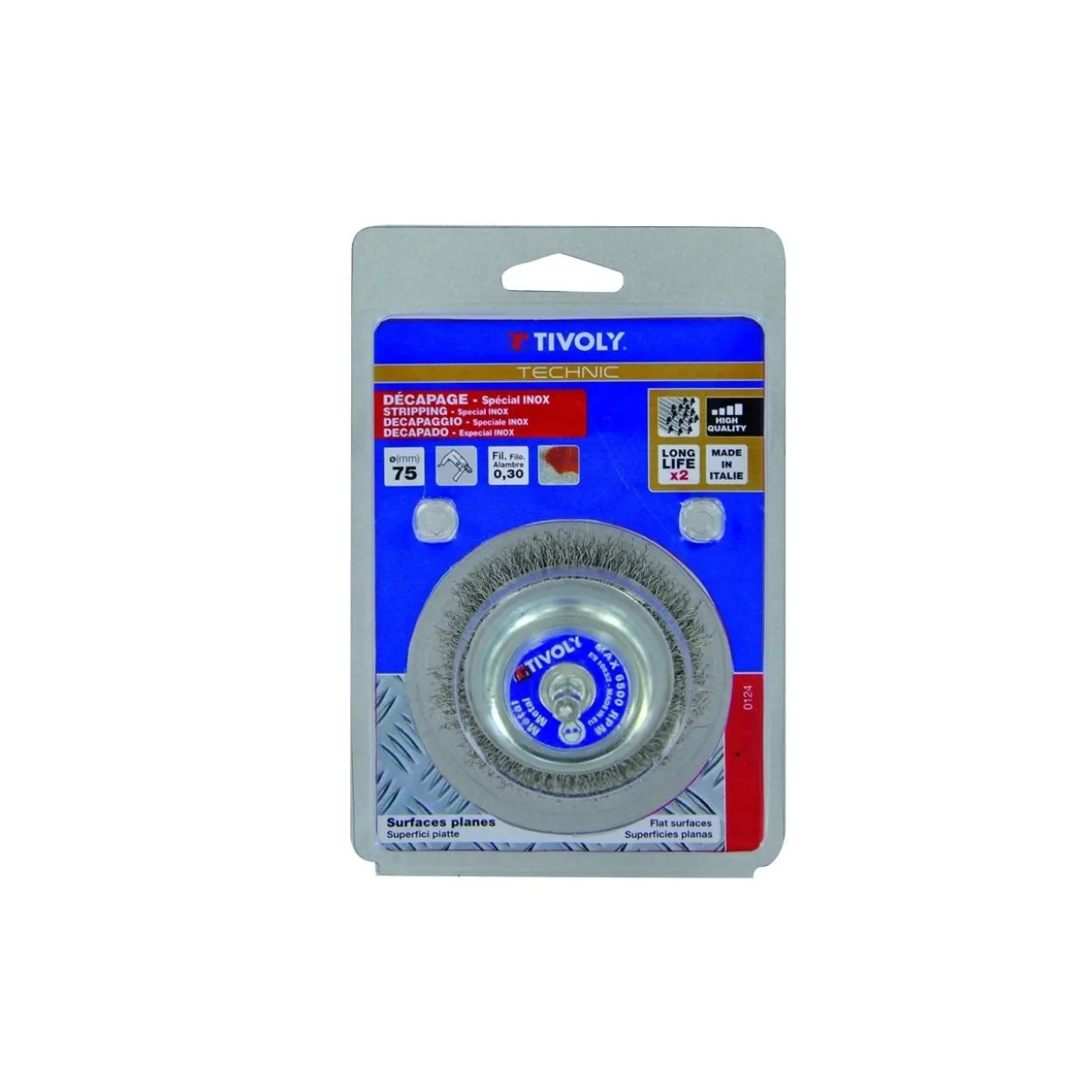 Cepillo taza inoxidable Tivoly para taladro