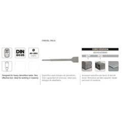Cincel DIN-8035 SDS+ tipo pala ancha Tivoly