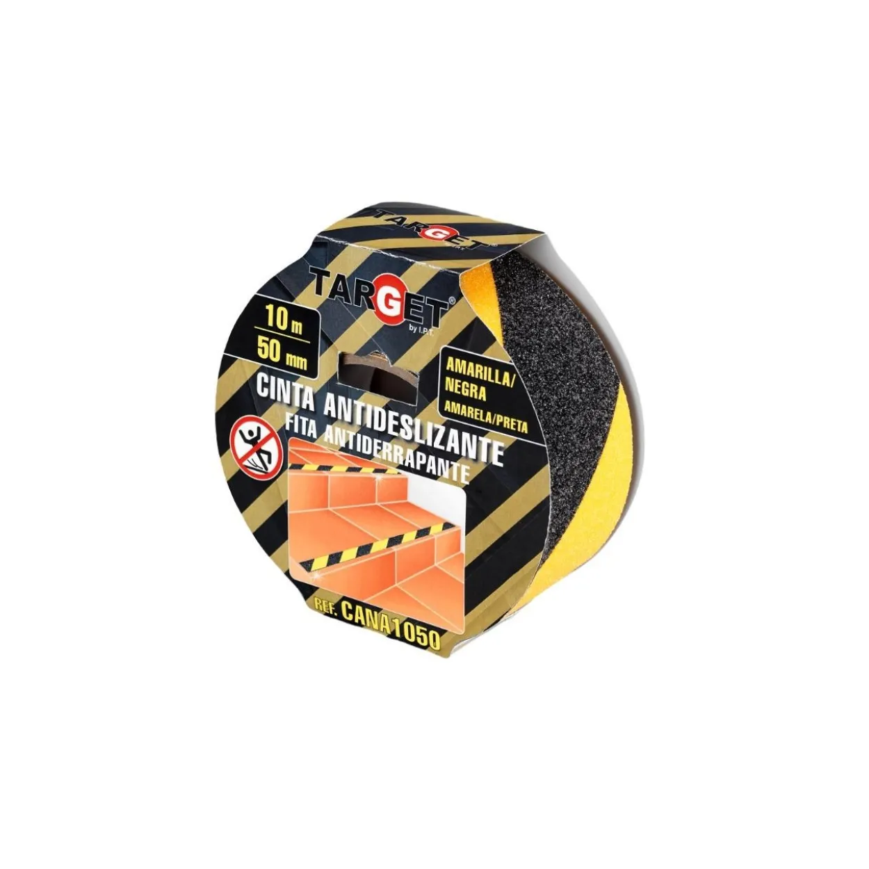 Cinta adhesiva antideslizante amarillo-negro Target