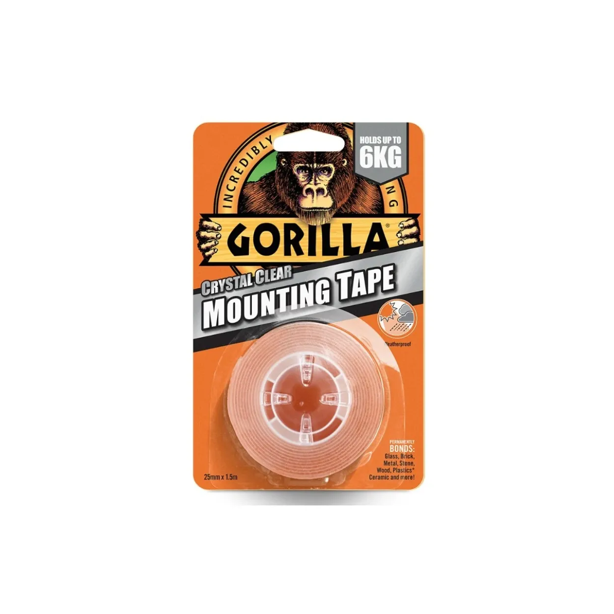 Cinta adhesiva doble cara mounting transparente Gorilla