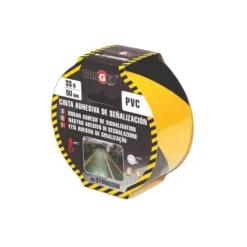 Cinta adhesiva PVC de señalización amarilla-negra
