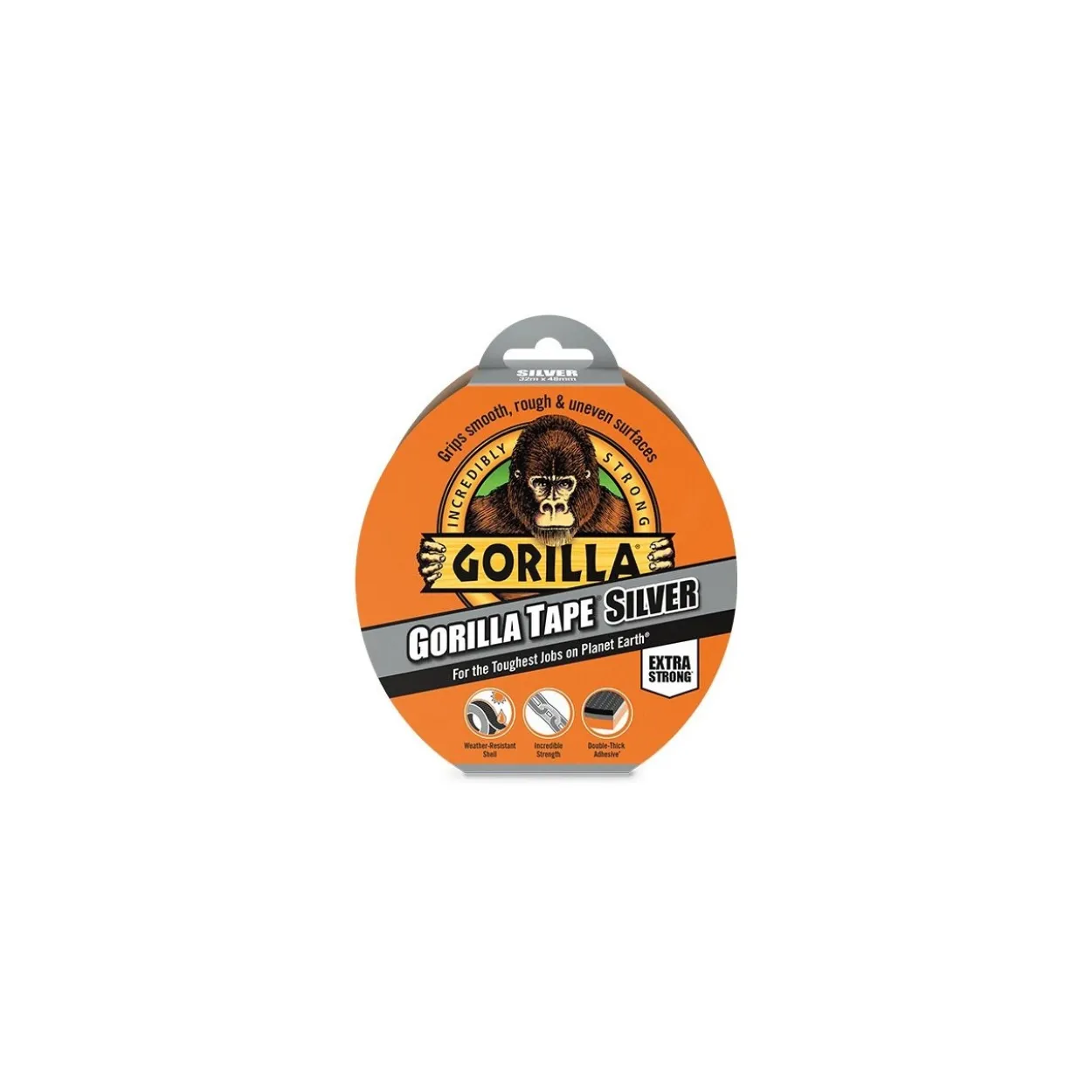 Cinta americana plata Gorilla