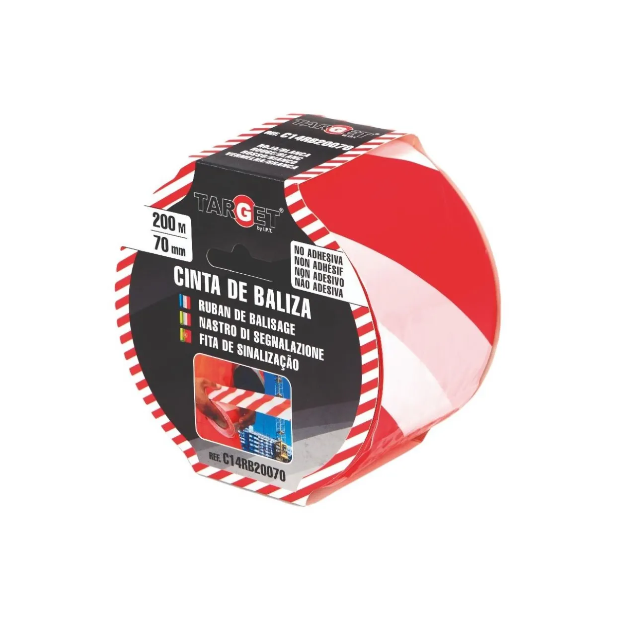 Cinta de baliza blanca-roja Target