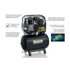 Compresor pistón insonorizado Nuair Airsil Prime 5,5cv 270 litros