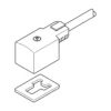 Conector zócalo con cable KMV-1-24DC-2.5-LED Festo