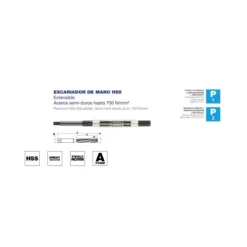 Escariador de mano forma A HSS ajustable