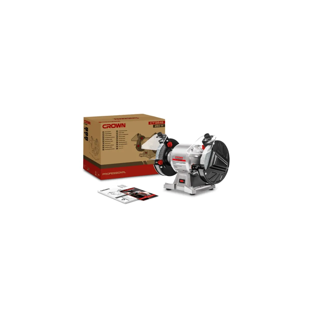 Esmeriladora de banco eléctrica 150mm Crown 250W