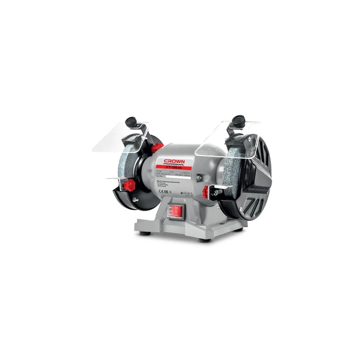 Esmeriladora de banco eléctrica 125mm Crown 170W