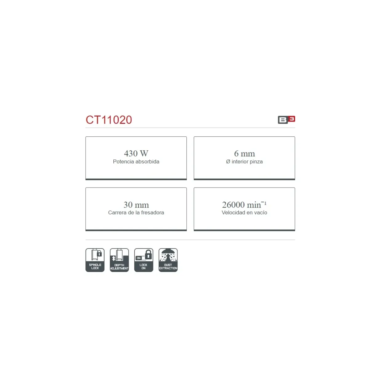 Fresadora de cantos Crown 430W 30mm