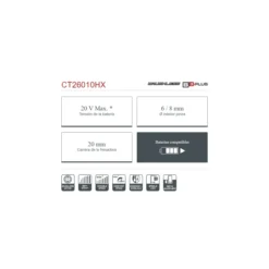 Fresadora tupí a batería Crown 20V