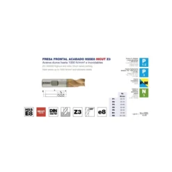 Fresa frontal DIN-327D acabado HSSE8 HICUT Z3