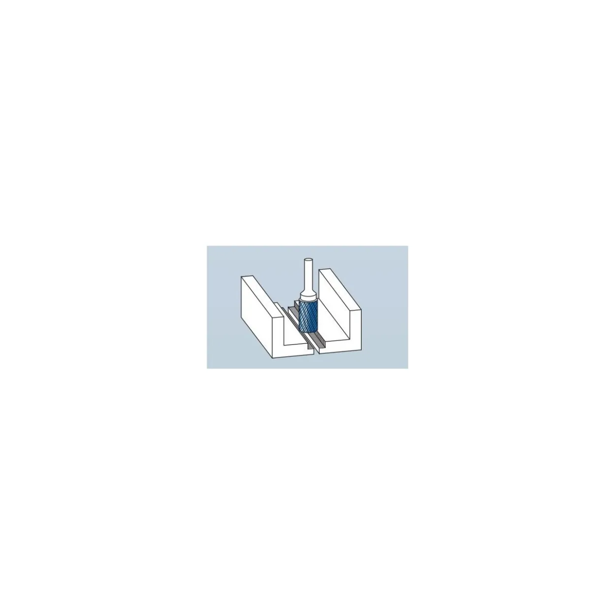 Fresa rotativa mango HP3 cilíndrica con corte frontal