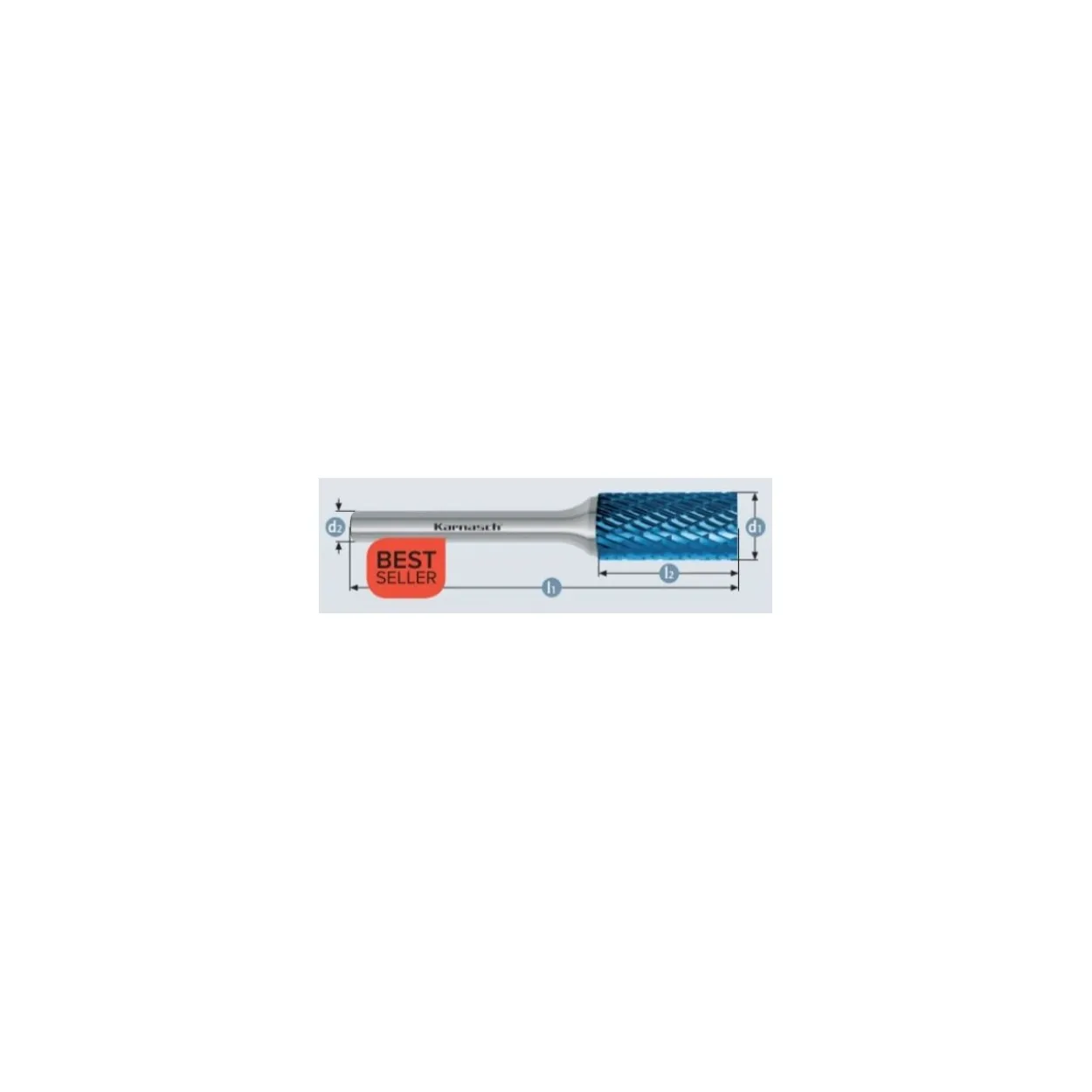 Fresa rotativa mango HP3 cilíndrica sin corte frontal
