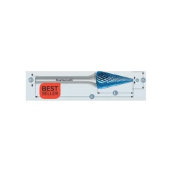 Fresa rotativa mango HP3 cónica punta recta
