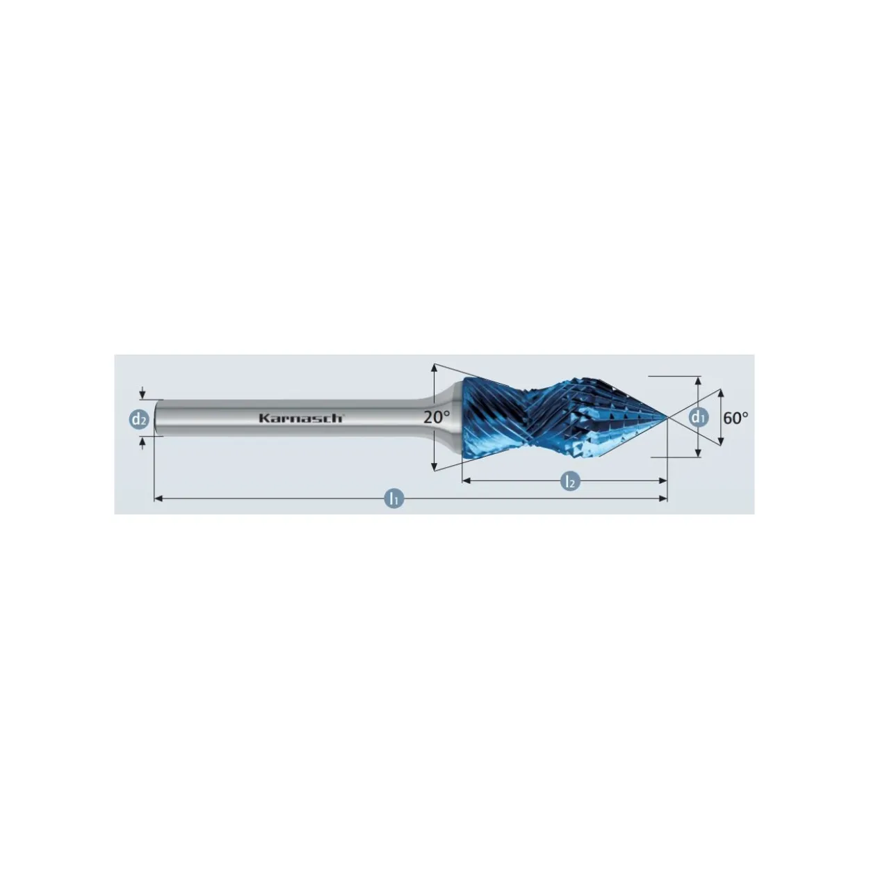 Fresa rotativa mango HP3 combi curve cónica 60º