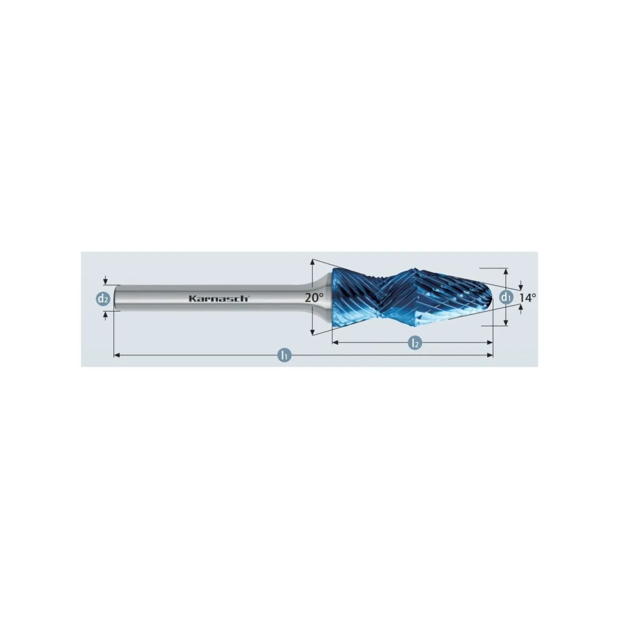 Fresa rotativa mango HP3 combi curve cónica punta redonda