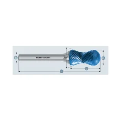 Fresa rotativa mango HP3 combi curve con radio