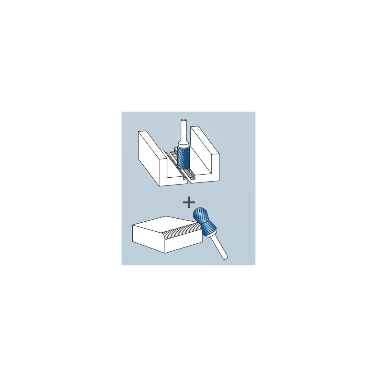 Fresa rotativa mango HP3 combi curve con corte frontal