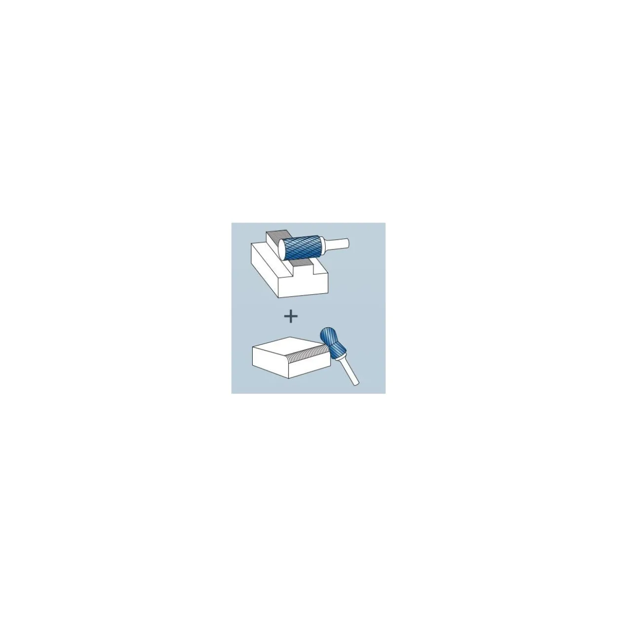 Fresa rotativa mango HP3 combi curve sin corte frontal
