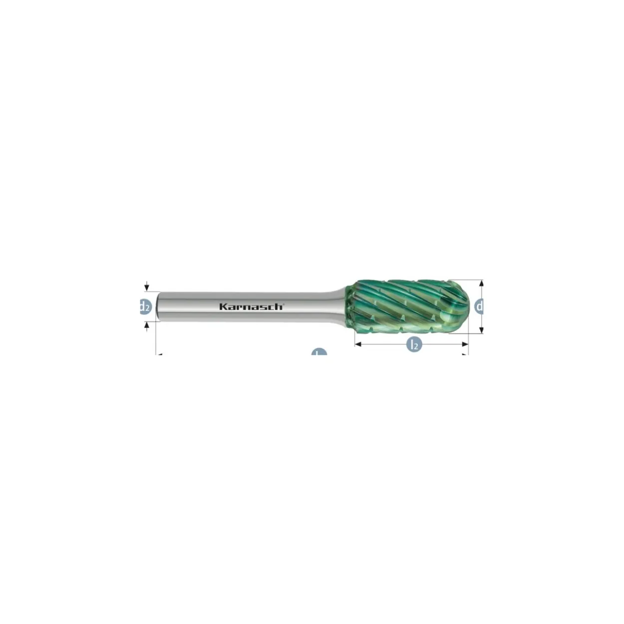 Fresa rotativa mango HP3 PRO green cilíndrica con radio