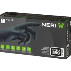 Guantes desechables nitrilo Neri 55S negro 100uds