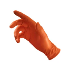 Guantes desechables nitrilo Garaje Monkey naranja 50uds