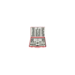 Juego de machos y cojinetes 110 piezas métrica, NC, NF y NPT