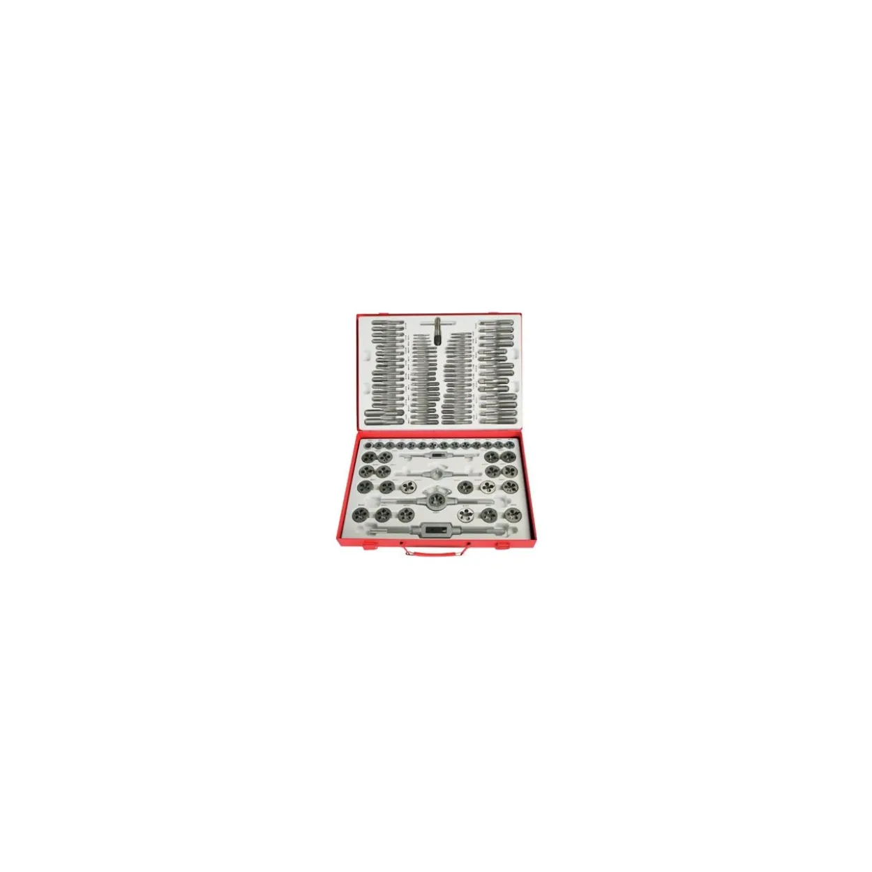 Juego de machos y cojinetes 110 piezas métrica, NC, NF y NPT