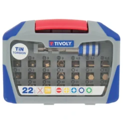 Juego puntas torsión TiN 22pcs Tivoly
