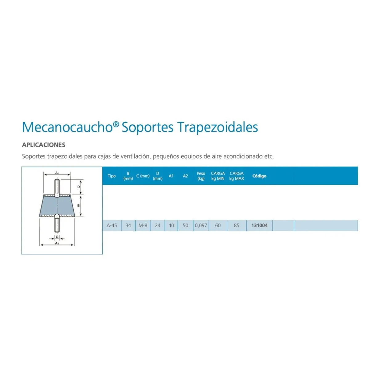 Kit silentblocks trapezoidales A45