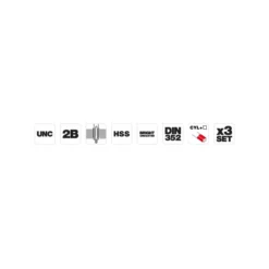Machos a mano DIN-352 HSS UNC 3pcs