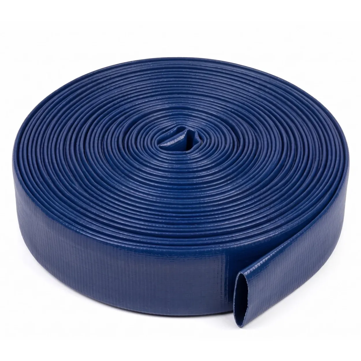 Manguera plana azul reforzada (Rollo)