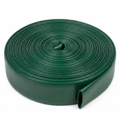 Manguera plana verde reforzada (Rollo)