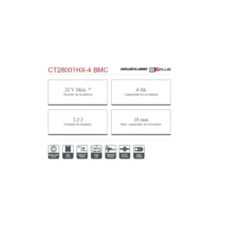 Martillo perforador ligero Crown SDS-Plus 20V/4Ah