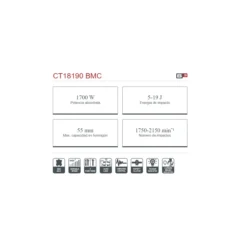 Martillo perforador pesado Crown SDS-Max 1700W