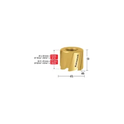 Mini Corona perforadora Karnasch TiN-Gold