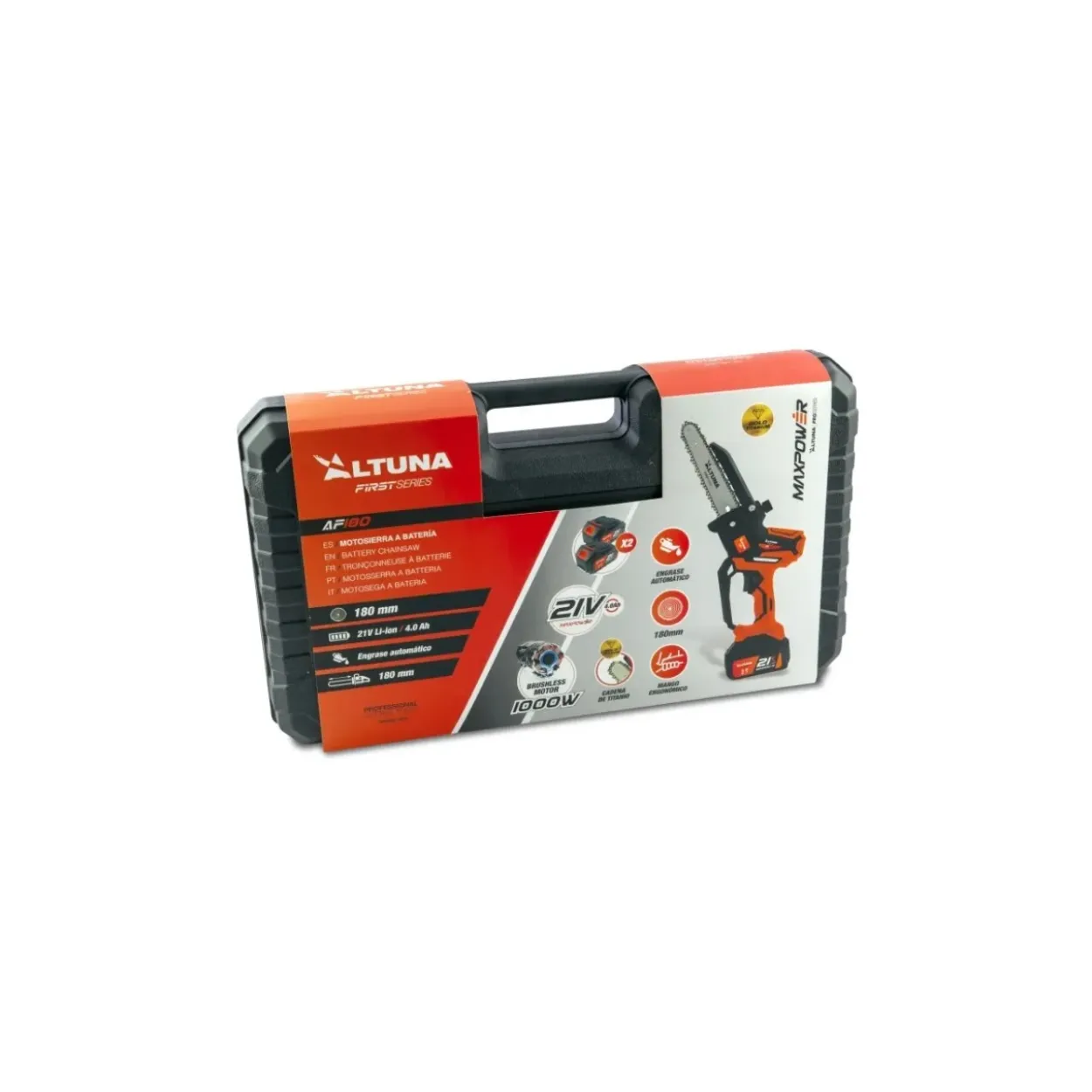 Motosierra poda a batería 1000W Altuna AB180