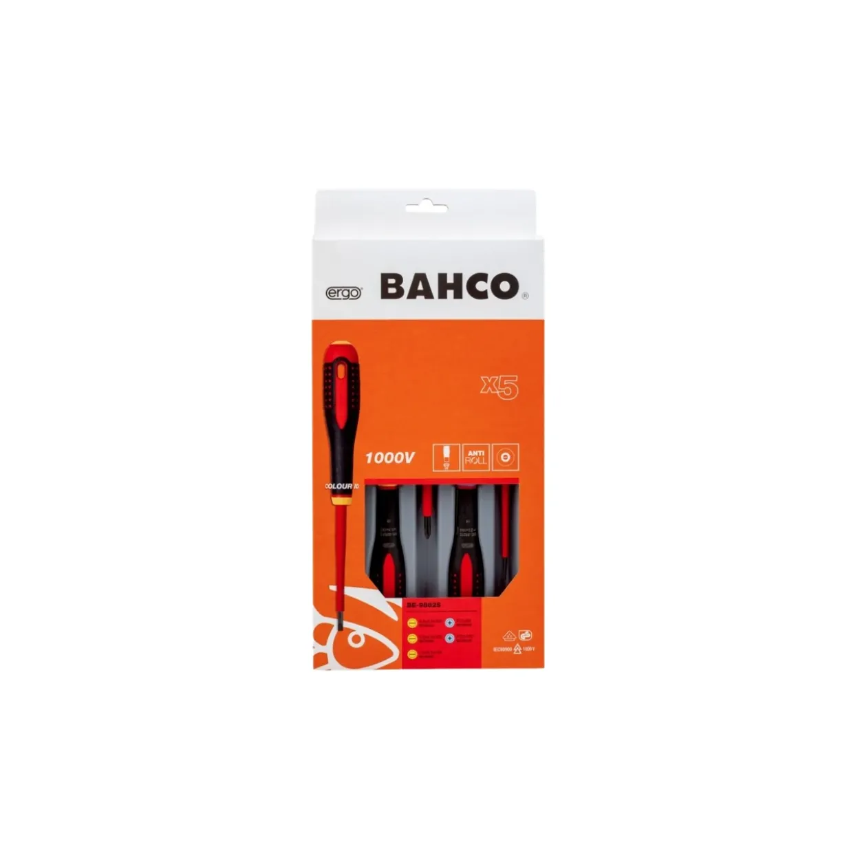 Pack destornilladores aislados 5pcs PL/PZ Bahco Ergo