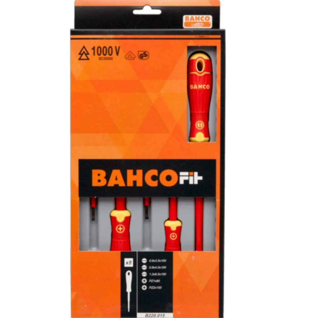 Pack destornilladores aislados 5pcs PL/PZ Bahco Fit