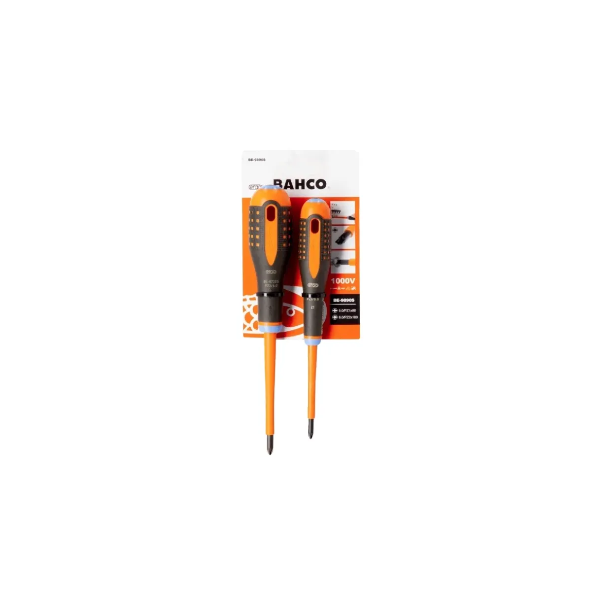 Pack destornilladores aislados 2pcs PL/PZ Bahco Ergo