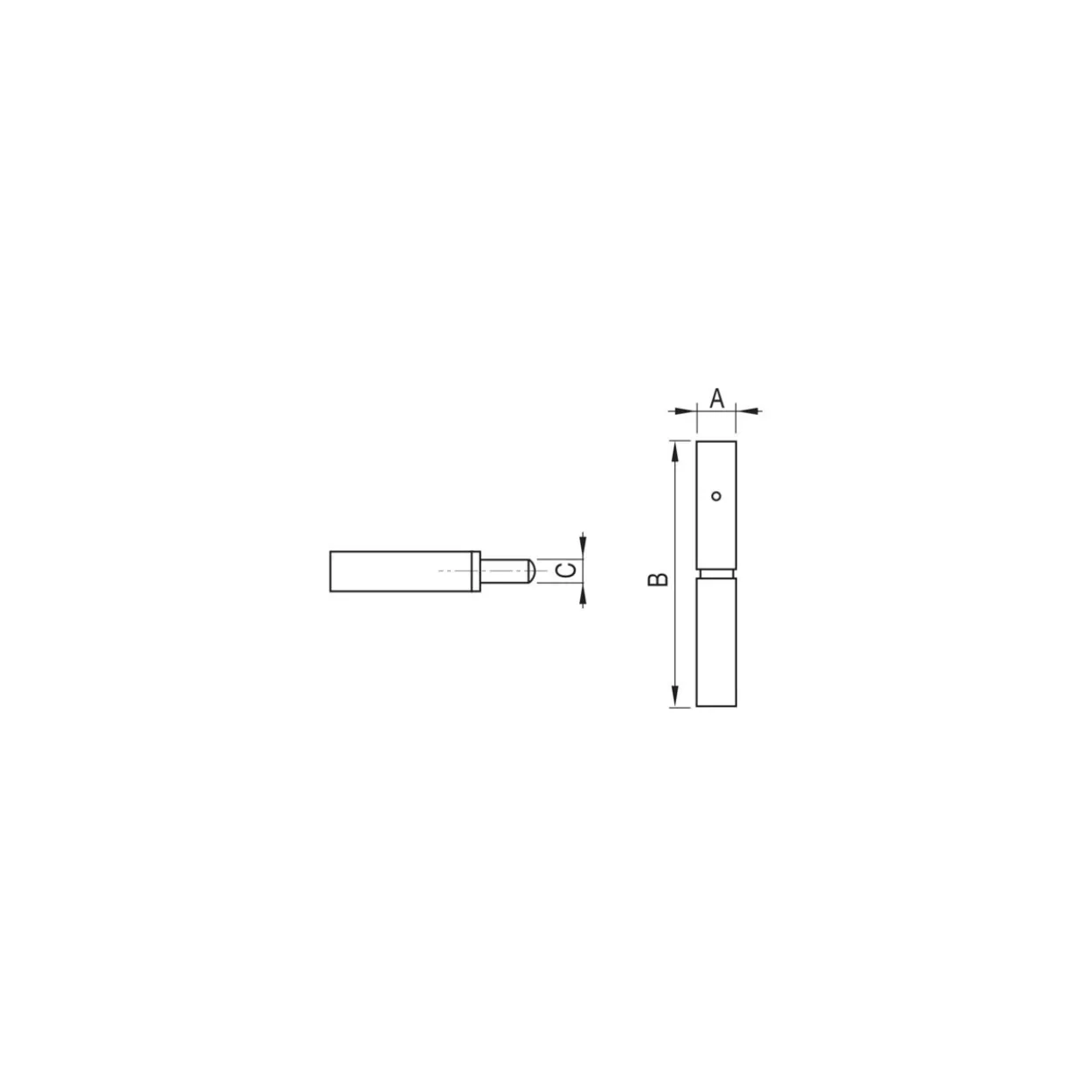 Pernio 2 cuerpos acero inoxidable