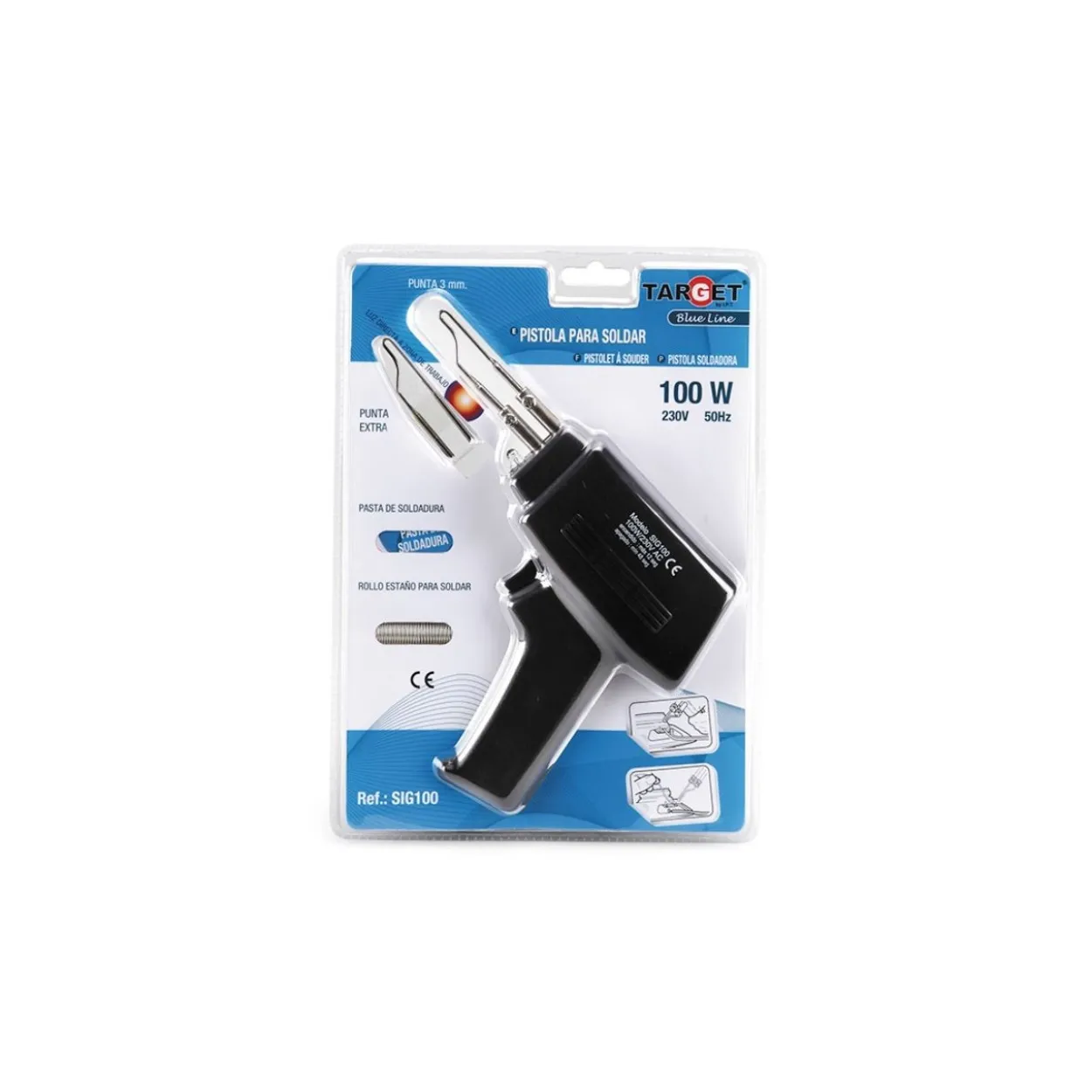 Pistola de soldador estaño + corte Target 100W