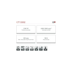Pulidora eléctrica Crown Ø180mm 1300W