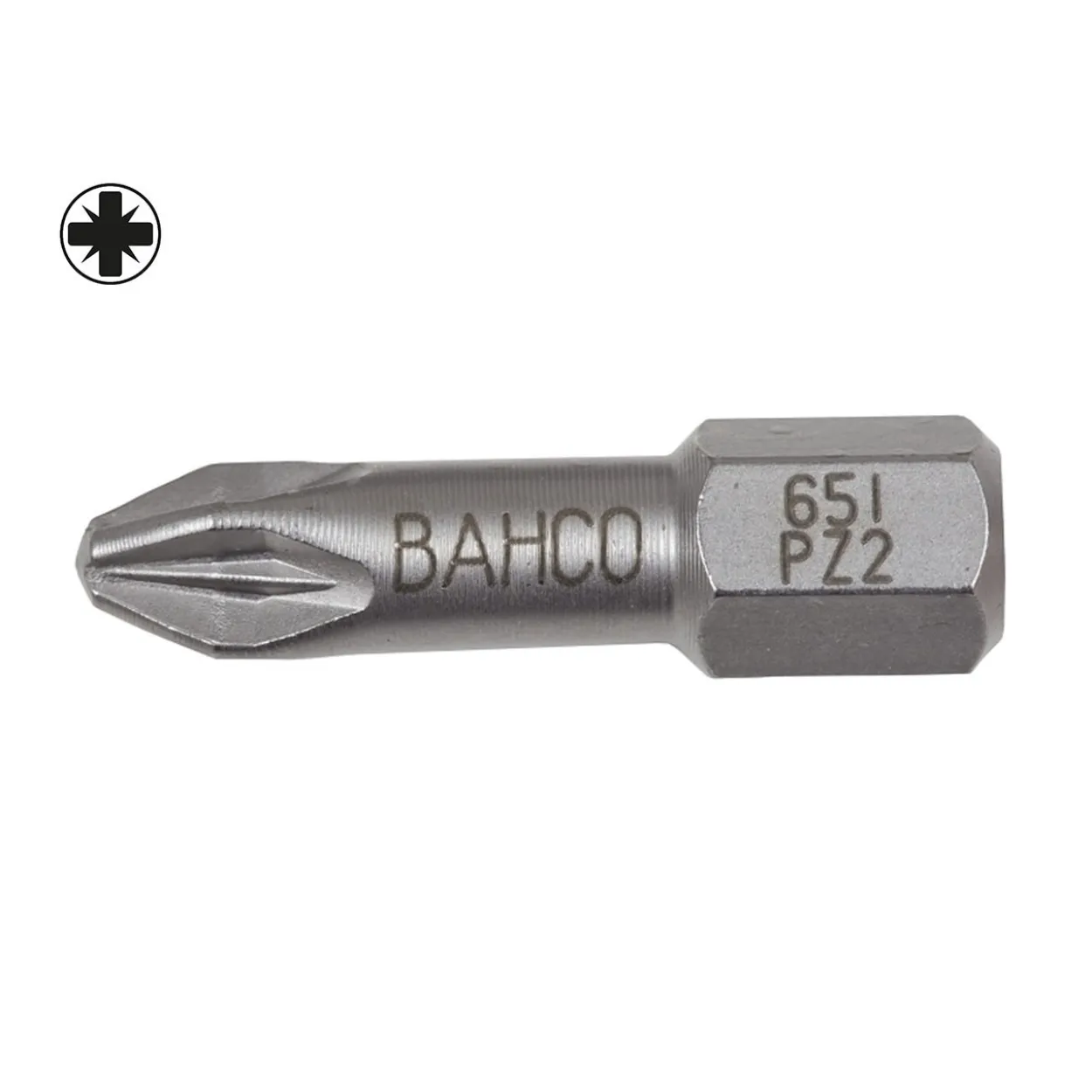 Punta acero inoxidable pozidriv 1/4" 25 mm Bahco